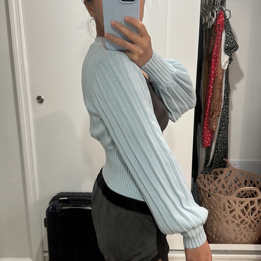 Wilfred Baby Blue Cardigan, Xs - image 2